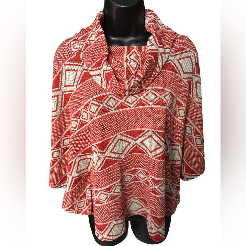 *HOST PICK* FOREVER 21 Red and Grey Cow Neck Oversized Top - Picture 5 of 6